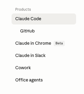 Under Products, select Claude Code